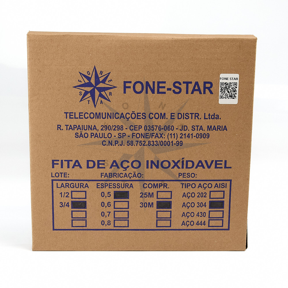 FITA DE AÇO 430 X 3/4 KG - ROLO 30MTS