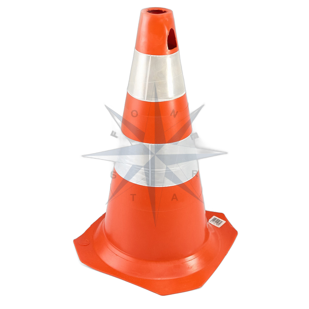 CONE 75 CM LARANJA/BRANCO COMUM